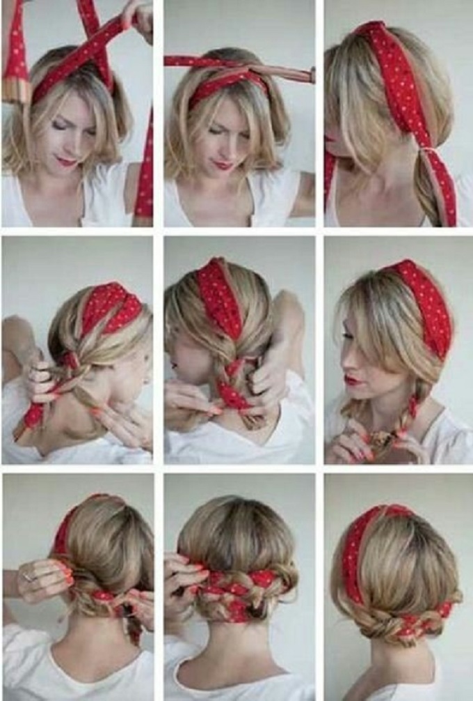 How to tie a bandana on the head of a man and a woman