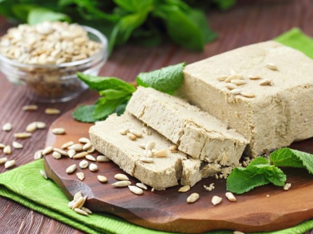 What can be prepared from halva residues?