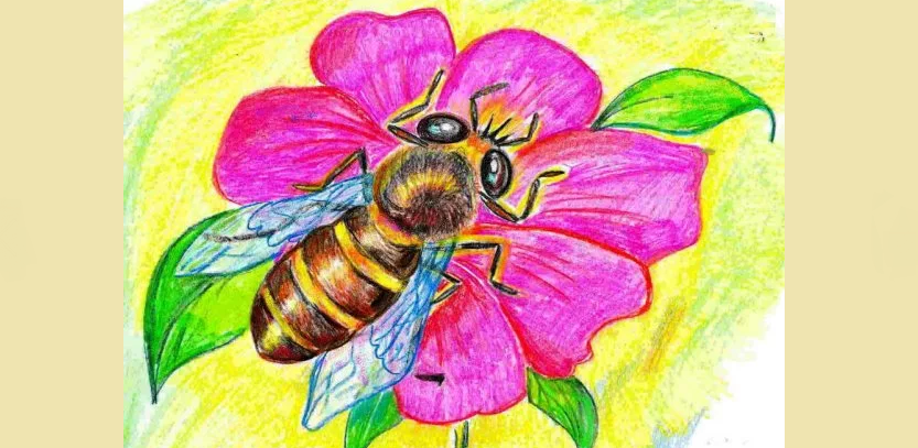 Детский рисунок пчелы