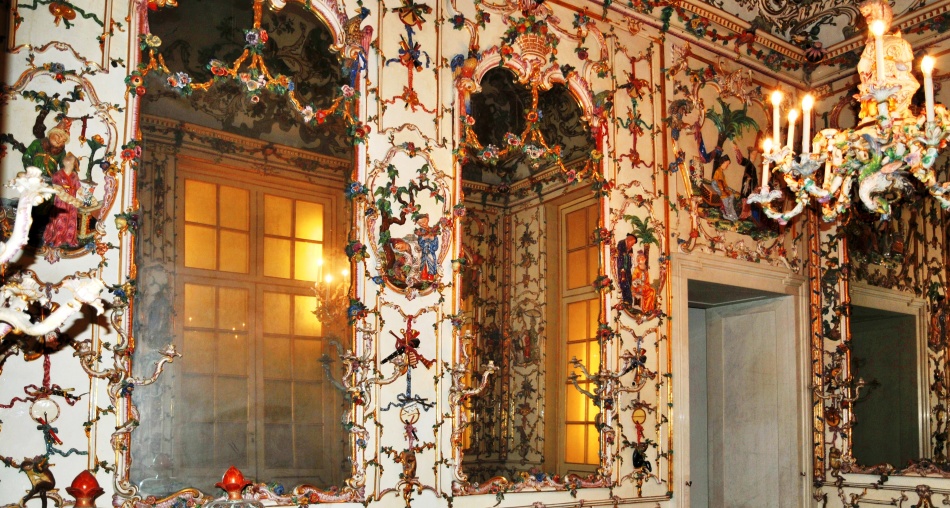 One of the halls of the Kapodimont Palace, Naples, Italy