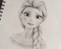 Hogyan vonhatjuk el Elsa királynőt egy „hideg szívből” egy ceruzával színpadon? Elsa rajz a 