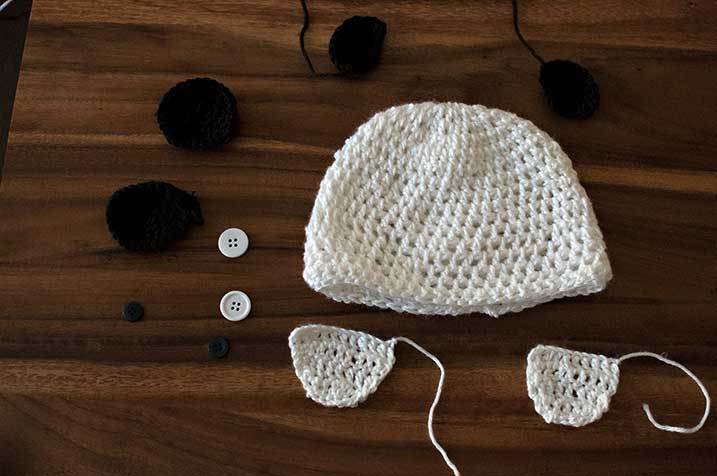 Hat for a boy with ears Crochet: Step 3