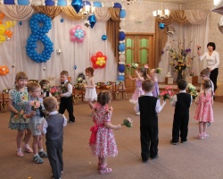 Morning by March 8 in kindergarten: a scenario of a holiday for the younger group. Competitions, songs, poems, dancing, games, riddles scenes for the matinee on March 8 in kindergarten in the younger group