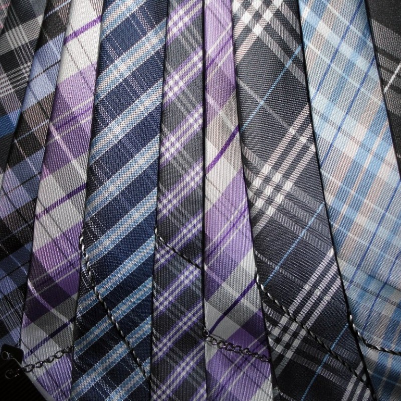A variety of checkered ties