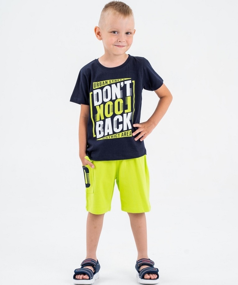 Summer costume with a T -shirt and shorts for a boy