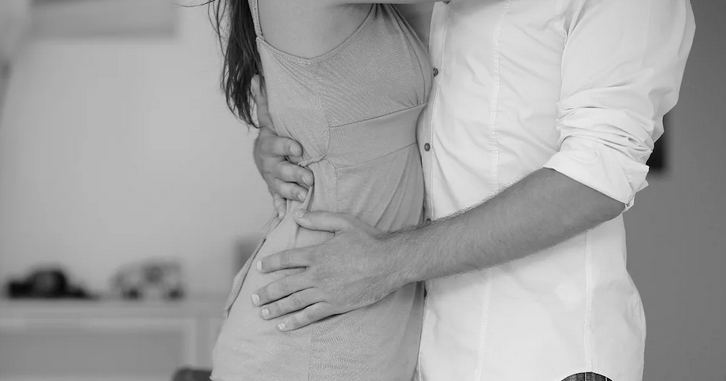Correctly hugs the girl by the waist so that she is pleased