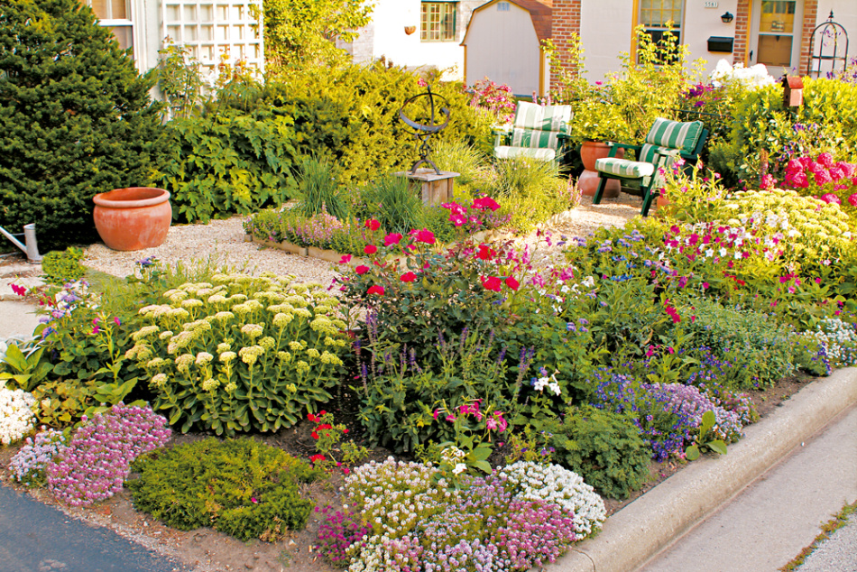 Jardin, qui a été disposé selon un schéma de réflexion à l'avance