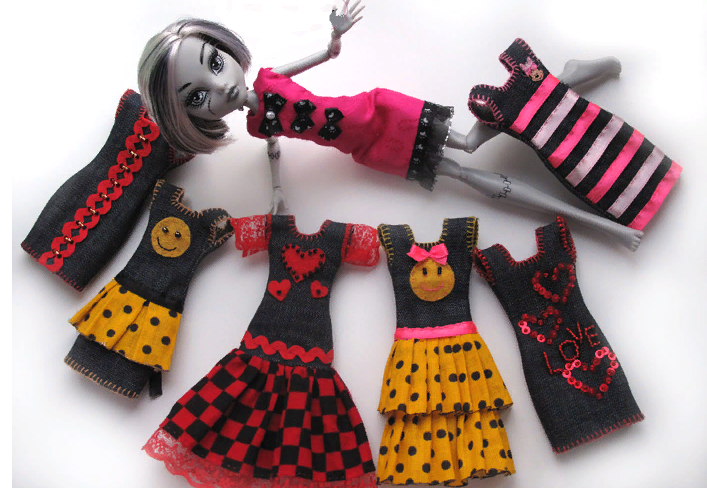 Decor for dresses for Monster high