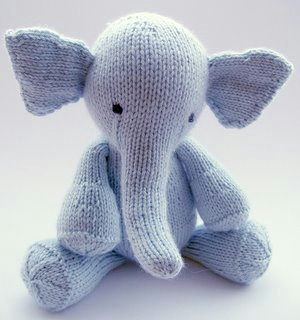 Elephant with knitting needles