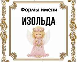 Име на женското име на Изолда: Опции на името. Как мога да се обадя на Isold по различен начин?