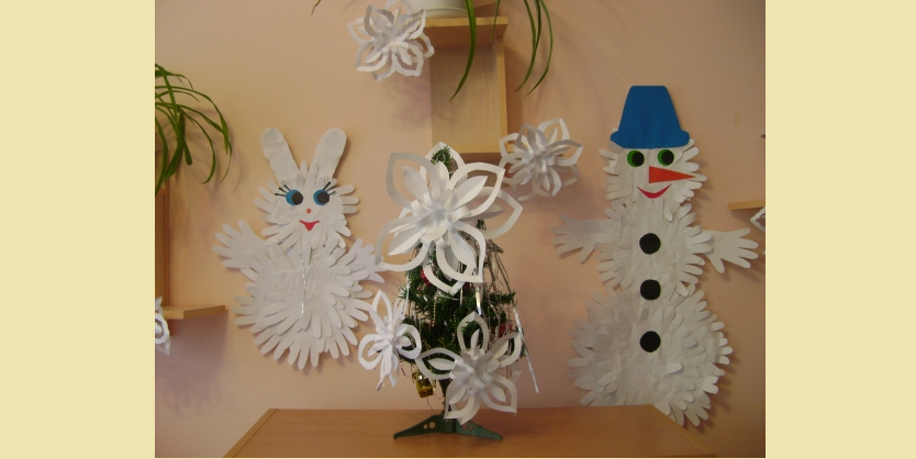The ideas of winter design of the youngest, nursery group