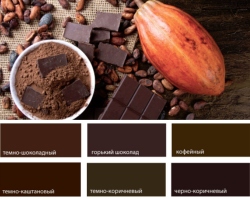 Brown color: shades, palette, colors