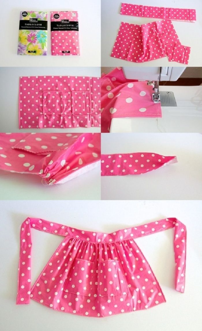 Work on creating a apron without a bib