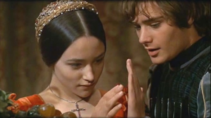 Romeo in Julija, okvir iz filma F. Dzeffirelli