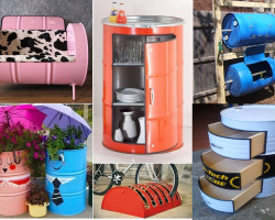 Unusual use of metal barrels in the country: ideas, photos, brief description