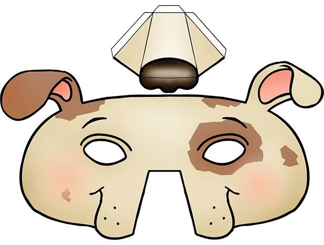 Маска Собаки из бумаги, фетра, тарелки на голову своими руками: инструкция, шаблоны