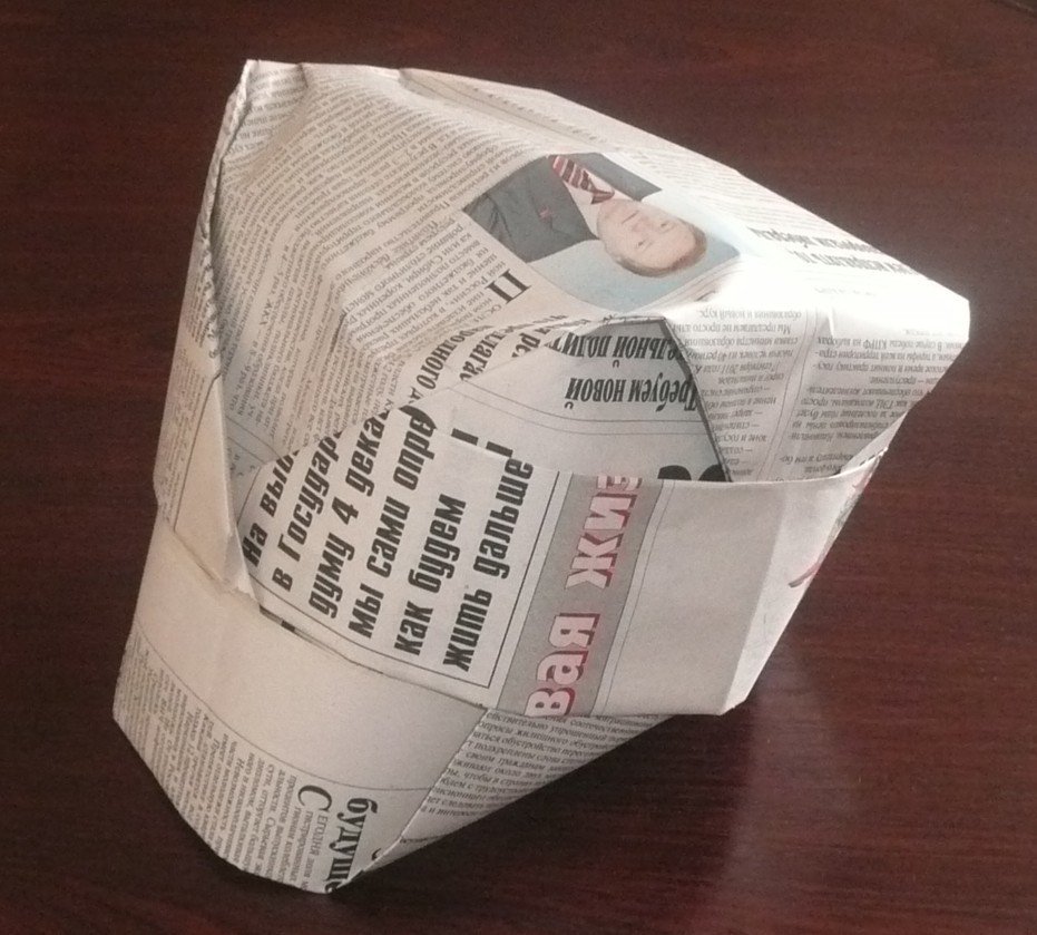 Как сделать кепку из газеты пошагово