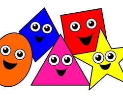 Učenje geometrijskih oblik za otroke, stare 1-3 let: metode poučevanja, igre, barvanje