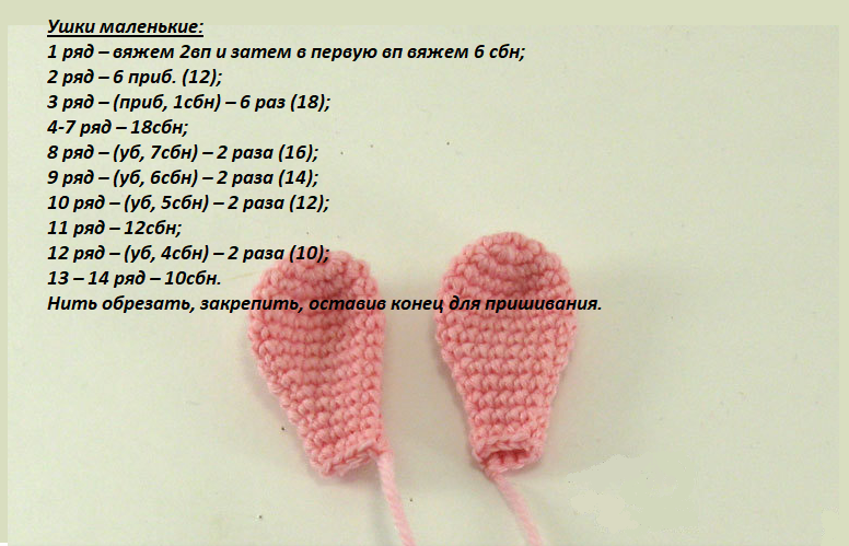 Instructions pour le tricot