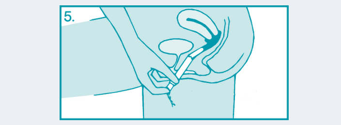 We insert a swab with an applicator correctly