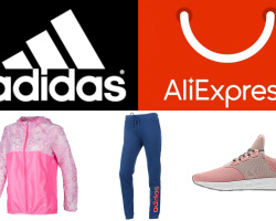 Ženska oblačila in čevlji Adidas za Aliexpress: Kako videti? Kako kupiti v ženskih jopičih, jopicah, t -majicah, hlačah, sladkarijah, superge, trenirki, kratkih hlačah, klobukih, nogavicah, originalih in kopijah?