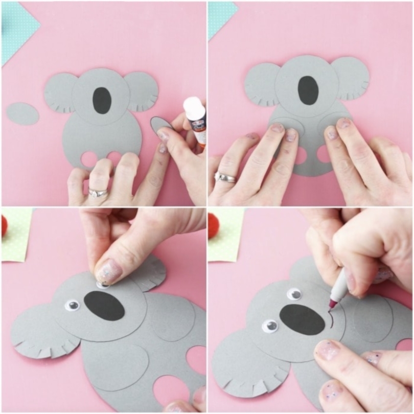 Koala made of finger theater