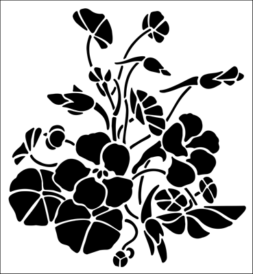 Flower stencil for cutting - template