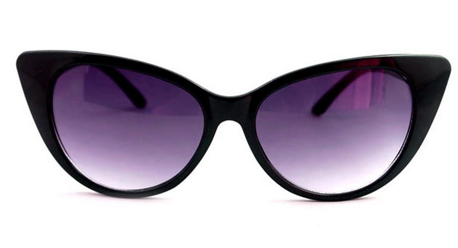 Modell der weiblichen Sonnenbrille Katzenaugen