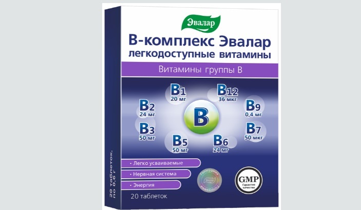 Vitamins B-comprehensive Evalar