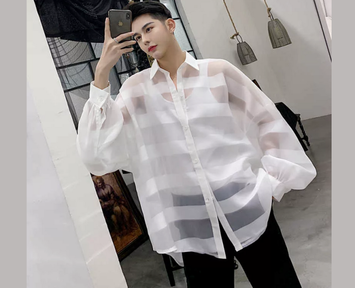 Transparent white shirt
