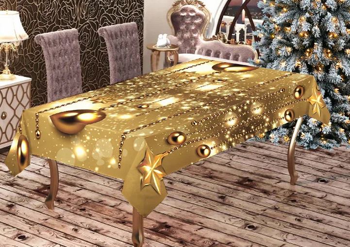 A toalha de mesa deve ser linda - ouro