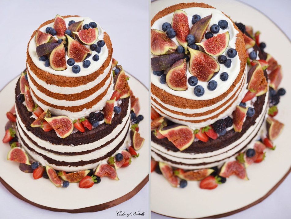 Gâteau festif aux fruits décorés