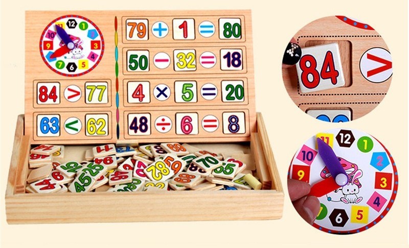 Gioco matematico in legno.