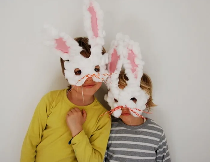 A4 paper rabbit mask