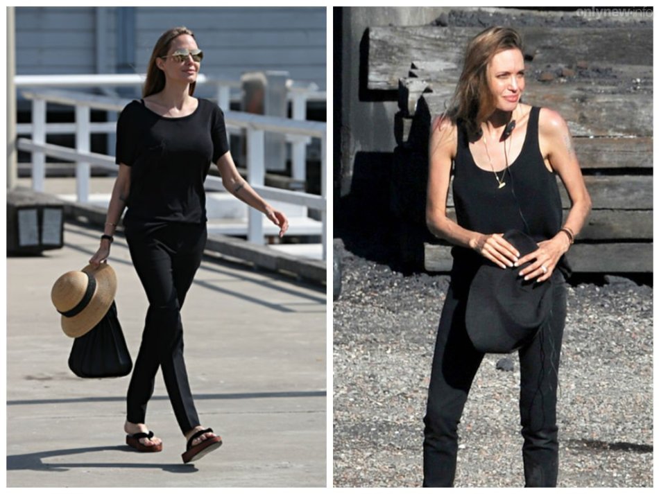 Already on the filming of the film, an inconsistent Angelina acquired an unhealthy thinness