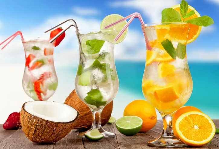 В жару лучше пить напитки с добавлением фруктового сока