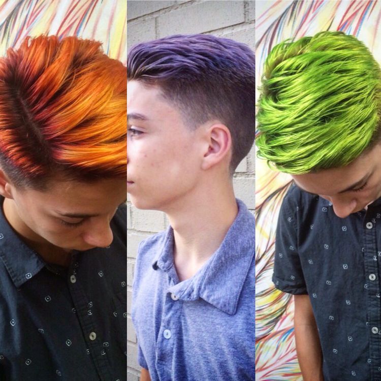 В какой цвет покрасить волосы мальчику в 12 лет