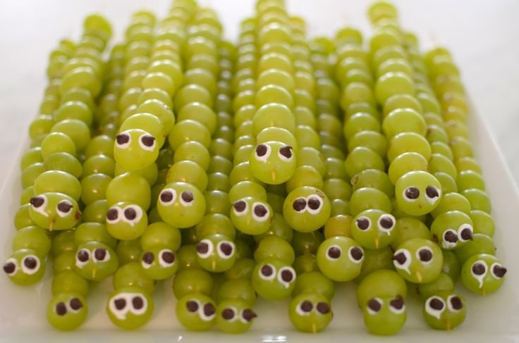 Caterpillars from grapes with a longitudinal arrangement of berries