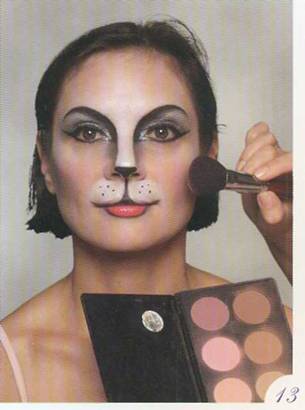 Cat sur le visage: maquillage.