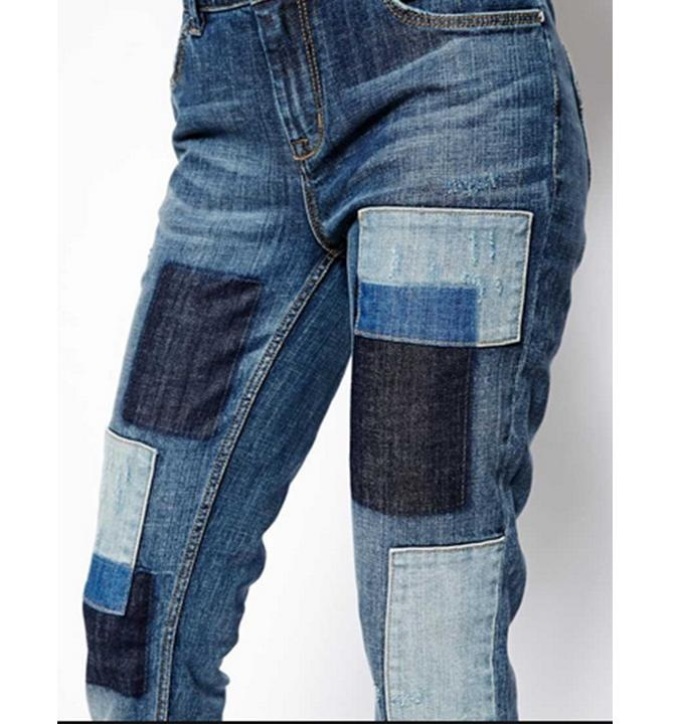 Interesting ideas for patch on men's jeans, option 12