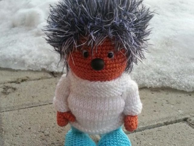 Crochet hedgehog: a hedgehog knitting pattern of fog, instructions for knitting a hedgehog Smesharikarika, examples of knitting schemes for novice needlewomen