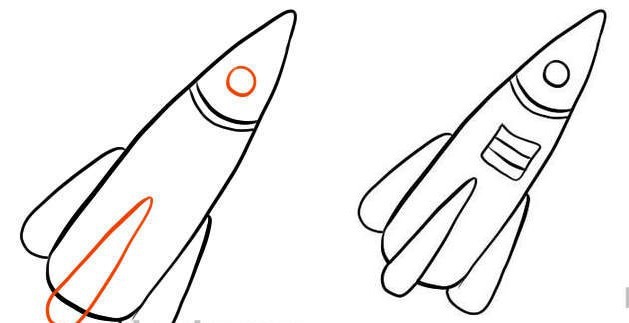 Как поэтапно нарисовать ракету