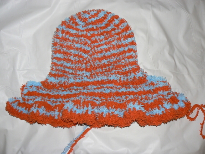 Hat helmet for a boy Crochet: Step 8