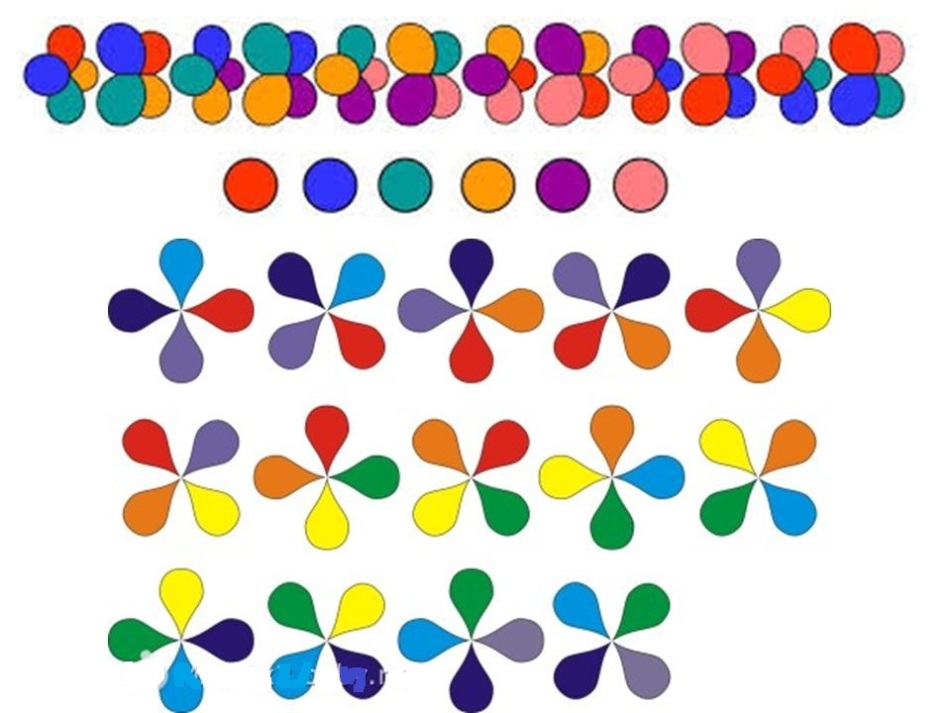 Multi -colored golyók, amelyek koszorúkat gyűjtenek, 5. példa