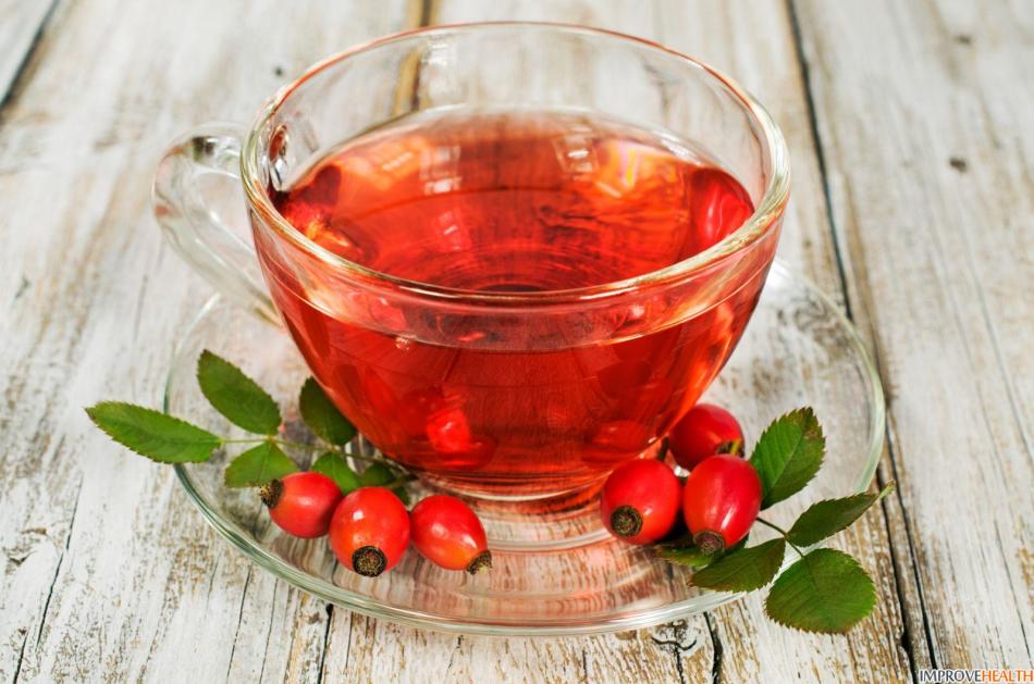 Drink de rosehip pour la prévention du rhume