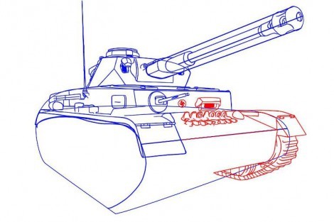 Рисуем нижнюю часть танка