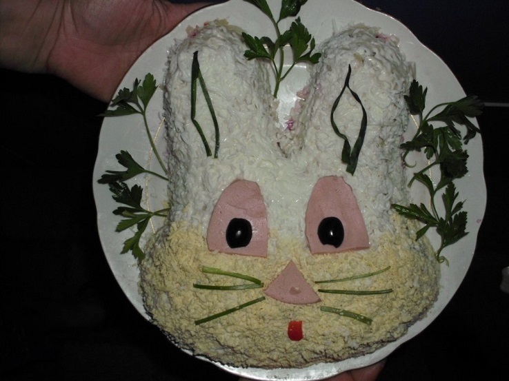 Décoration des salades pour le Nouvel An Rabbit 2023