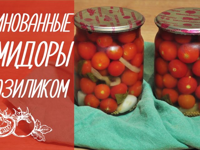 Tomates avec basilic pour l'hiver: 2 meilleures étapes-partenaire avec des ingrédients détaillés