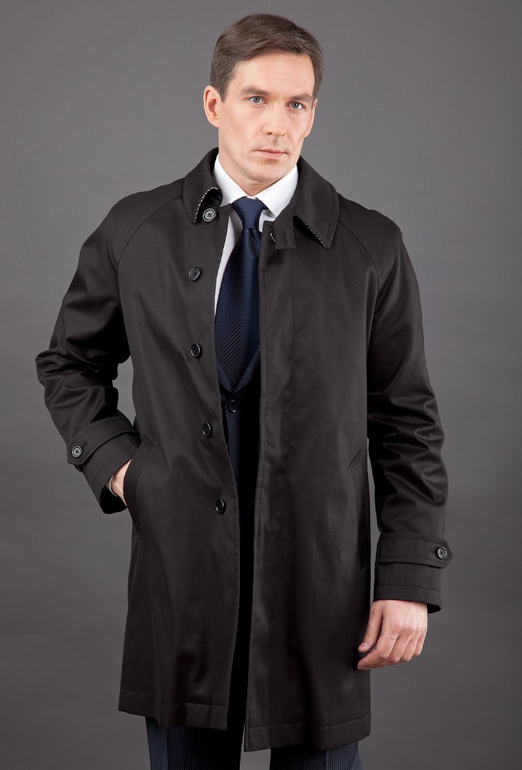 Black cloak classic male from waterproof material