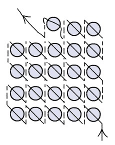 Схема монастырского шва в вышивке бисером